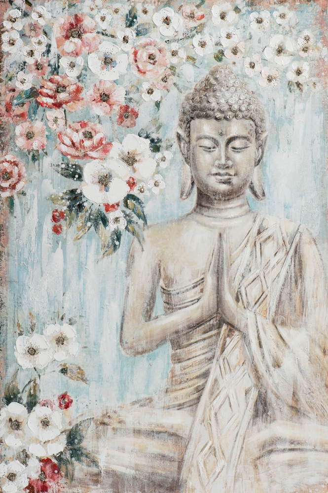 Analytisch overdracht steen Schilderij Boeddha 80x120 ilxe2110 - Schilderijenshop