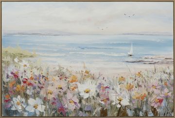 Schilderij strand met lijst 82x122