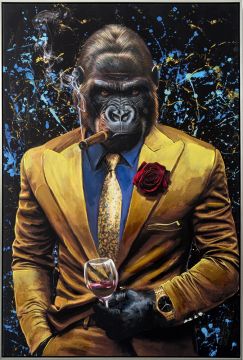 Schilderij gorilla met lijst 82x122