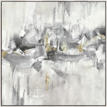 Schilderij abstract grey colour 70x70