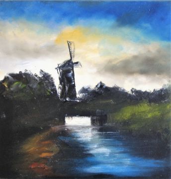 Schilderij landschap 50x50